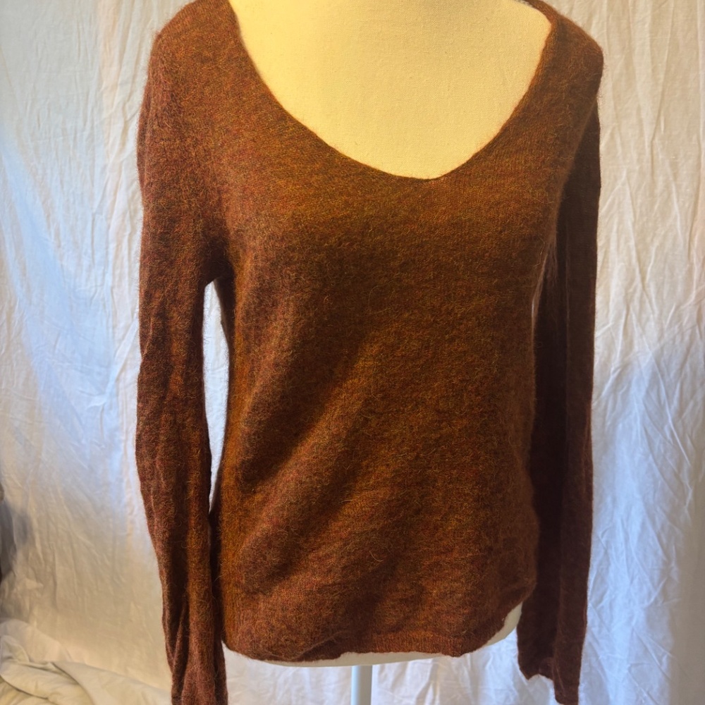 Halston Heritage Alpaca Blend Sweater – Size Medium – Rust